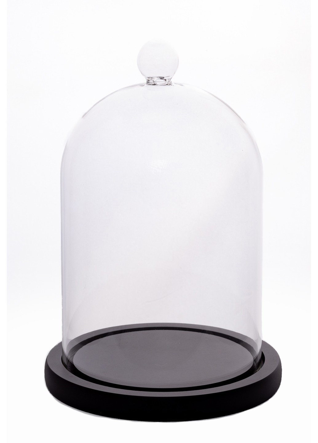 Колба для зберігання свічок скляна з чорною підставкою AROMA BURO (258333982)