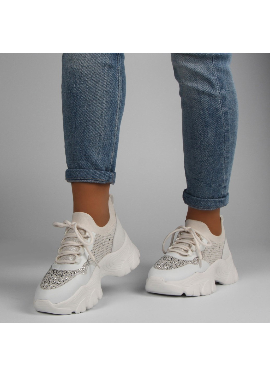 Білі осінні жіночі кросівки 198083 Buts