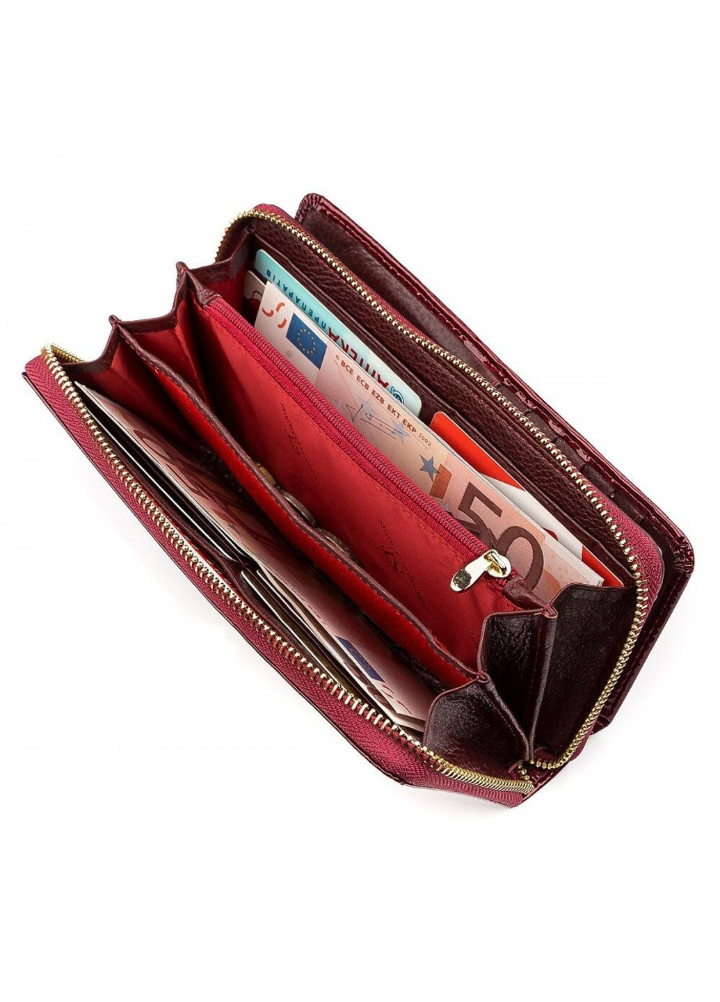 Жіночий шкіряний гаманець ST Leather 18434 (S7001A) Бордовий ST Leather Accessories (262453864)