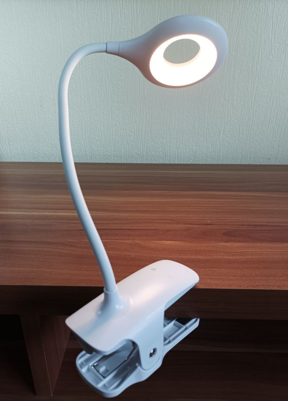 Аккумуляторная LED лампа 3 цветовые температуры в 3 режимах на прищепке (USB, Li-ion 1800 mAh, 28 LED ламп) No Brand ph500 (258218654)