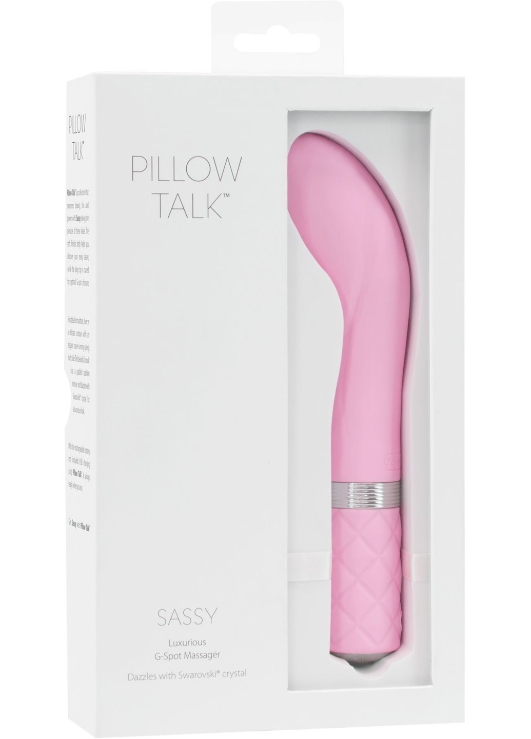 Роскошный вибратор - Sassy Pink с кристаллом Сваровски для точки G, подарочная упаковка Pillow Talk (276388885)