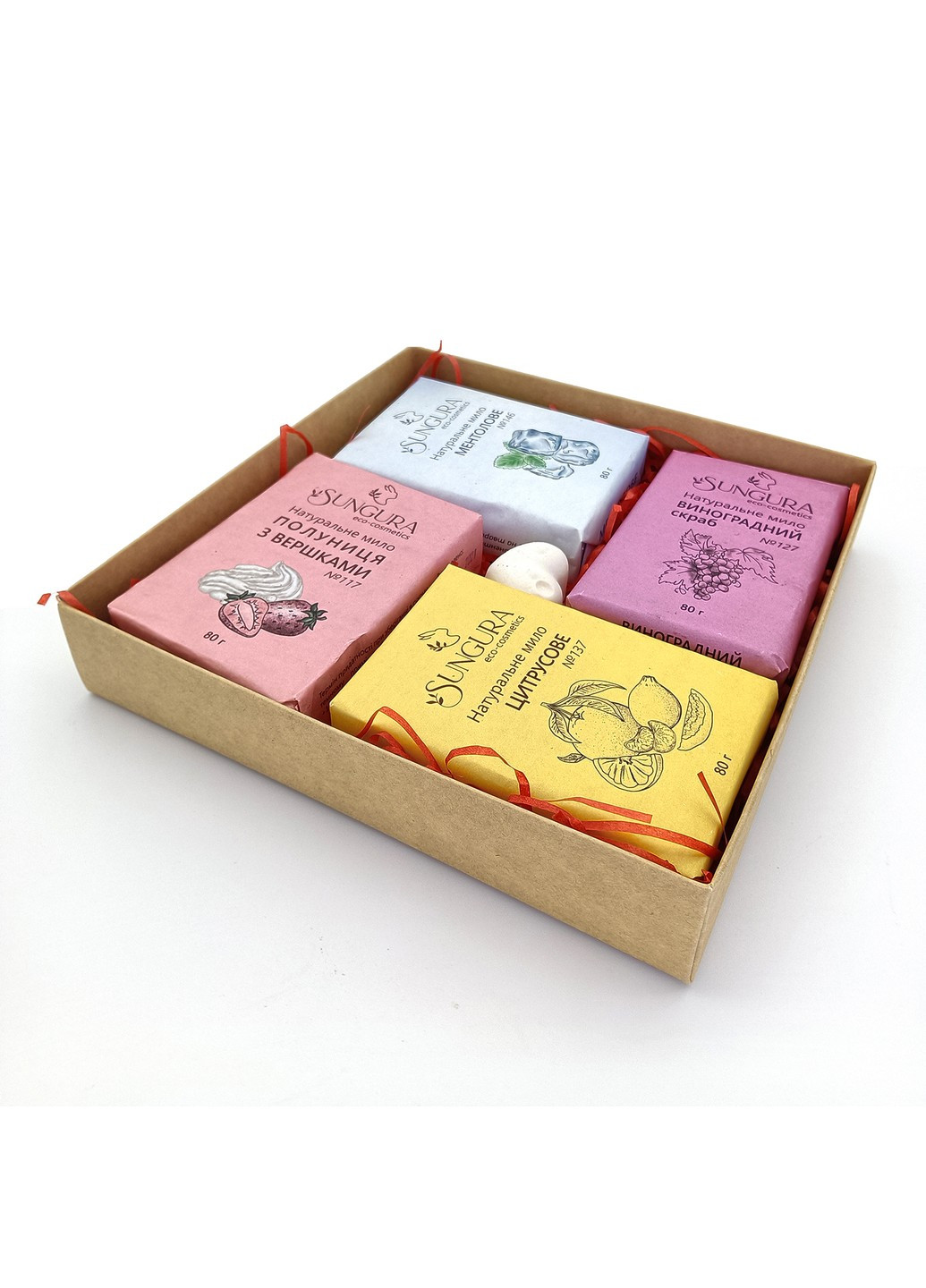 Подарочный набор натурального мыла 056 "Сочный" (коричневый картон) Sungura (272616201)