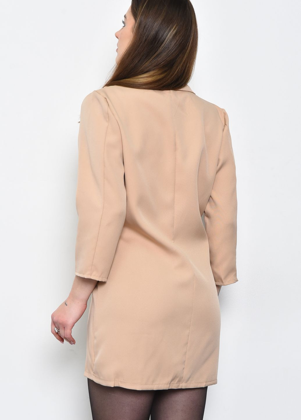 Коричневый женский пиджак женский цвета мокко Let's Shop однотонный - демисезонный