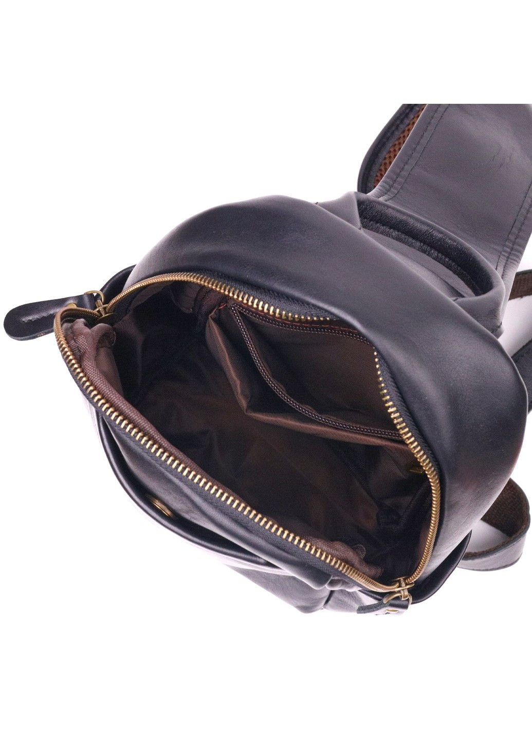 Превосходная сумка мужская через плечо из натуральной гладкой кожи 21286 Черная Vintage (258267922)