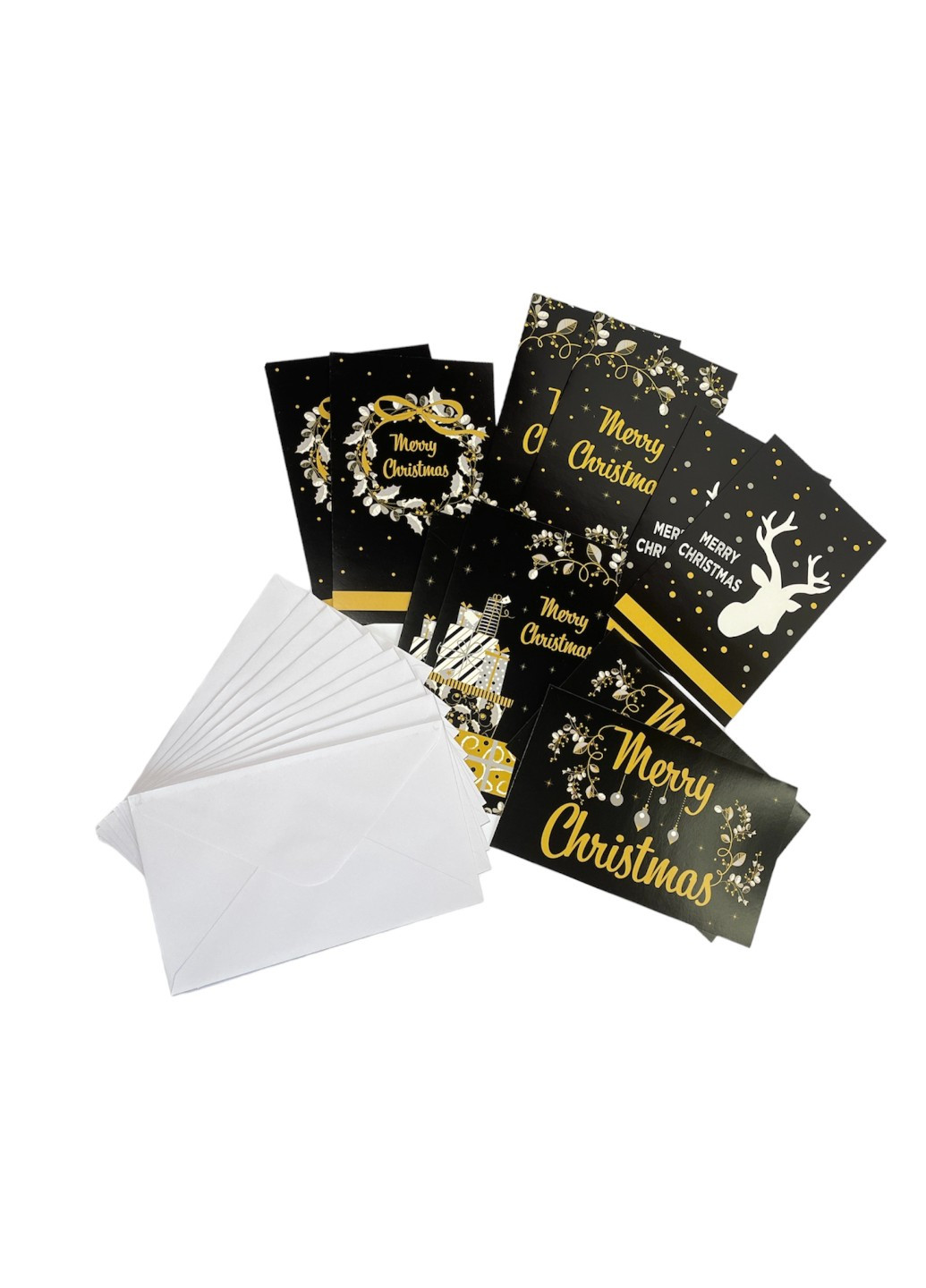 Набір подарункових новорічних листівок та конвертів 10 шт. Melinera (267501498)