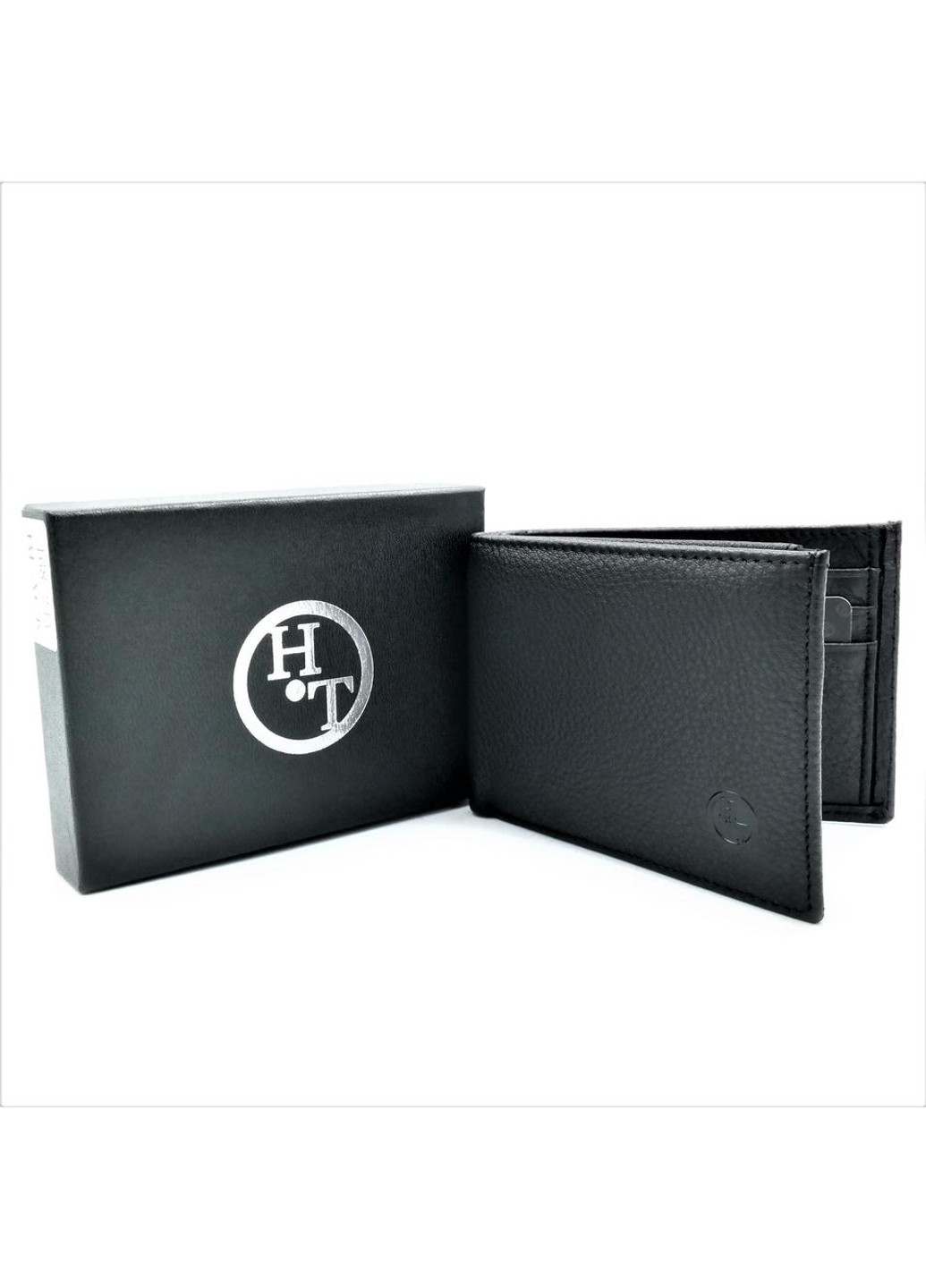 Мужской кожаный кошелек-зажим 11 х 8 х 2,5 см Черный wtro-168-24A Weatro (272950019)