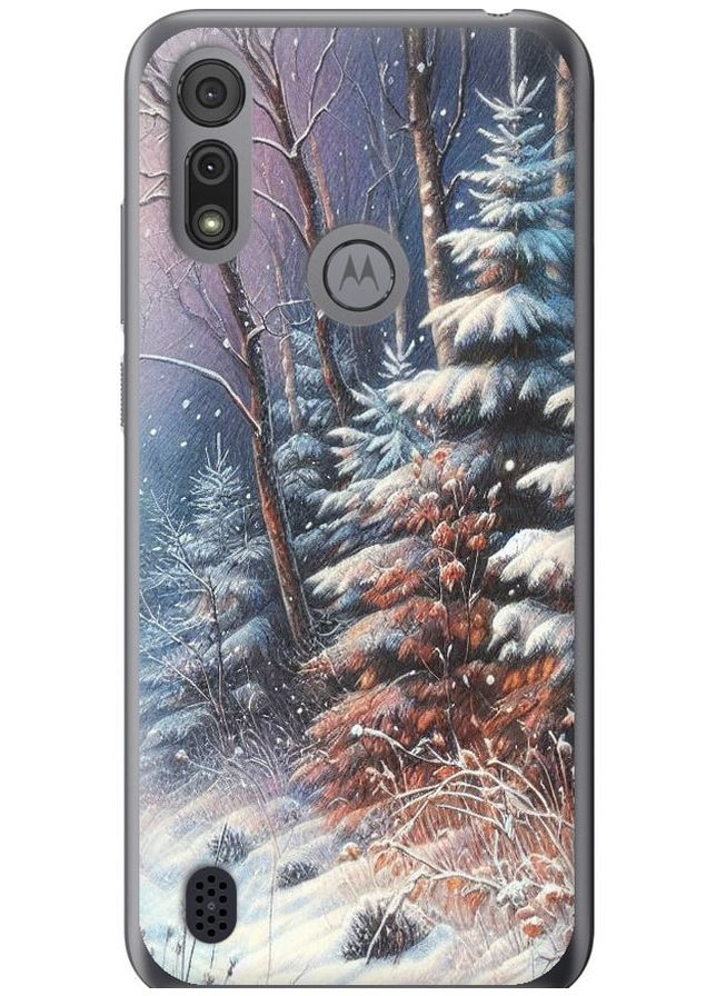 Силіконовий чохол 'Зимовий пейзаж' для Endorphone Motorola E6i (275467903)