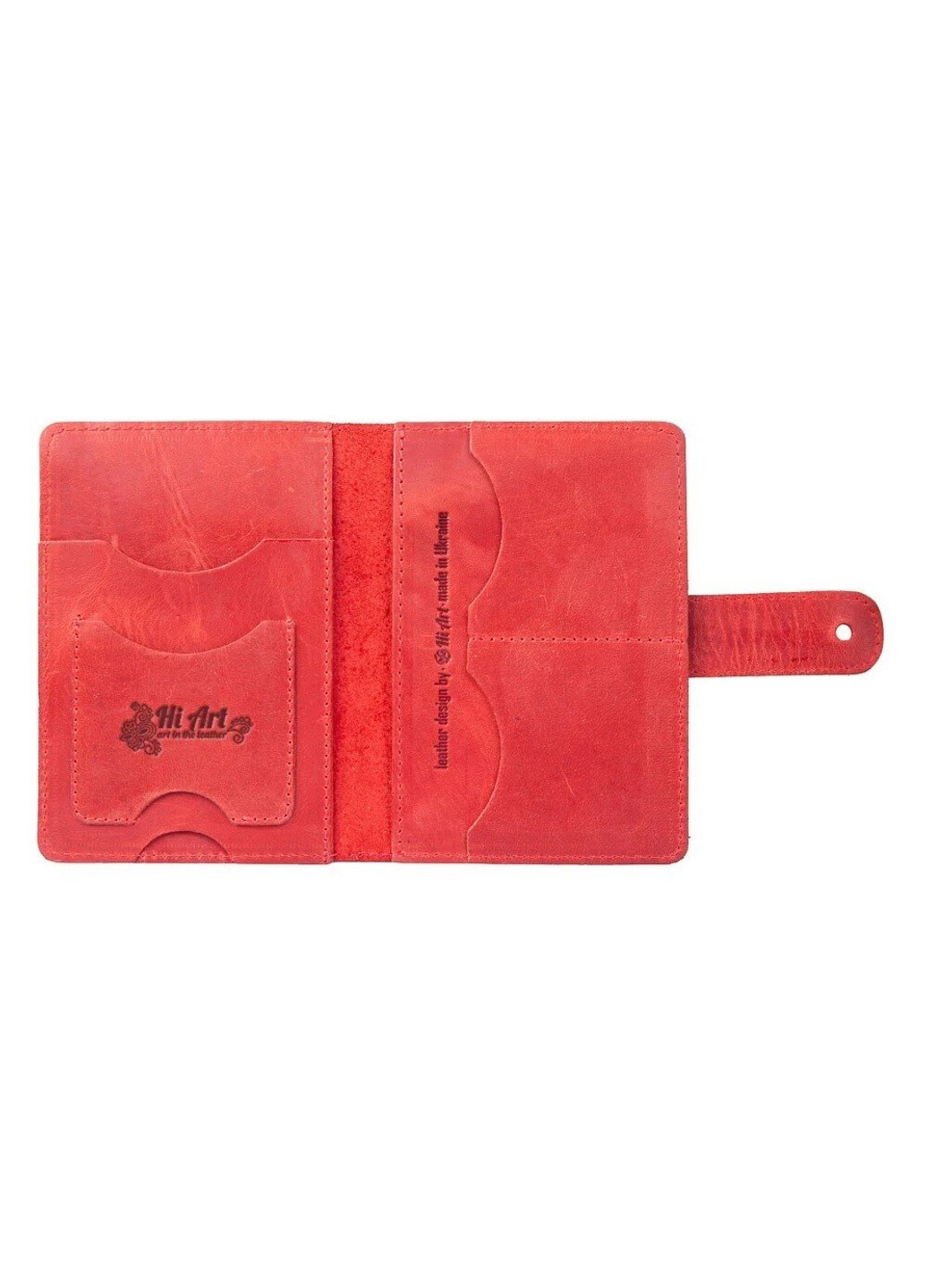 Обложка для паспорта из кожи «Mehendi Art» PB-02/1 Shabby Alga Темно-зеленый Hi Art (268371524)