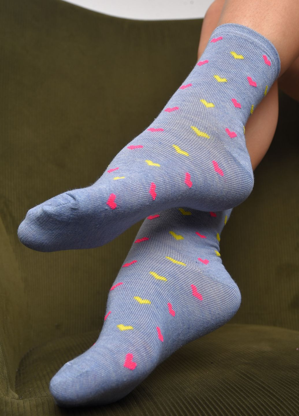 Шкарпетки жіночі демісезонні сірого кольору розмір 36-40 Let's Shop (277983276)