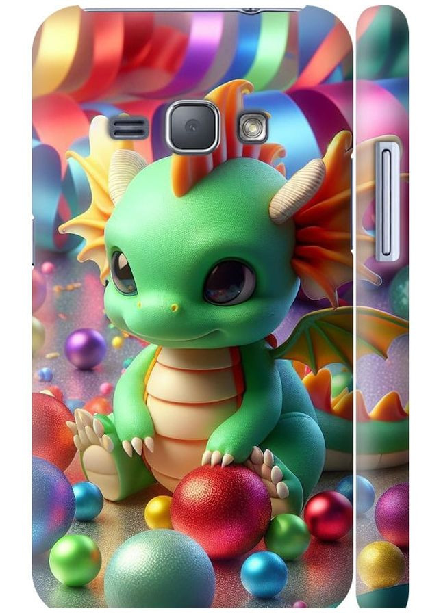 3D пластиковий глянцевий чохол 'Веселий дракончик' для Endorphone Samsung Galaxy J1 (2016) Duos J120H (275467963)