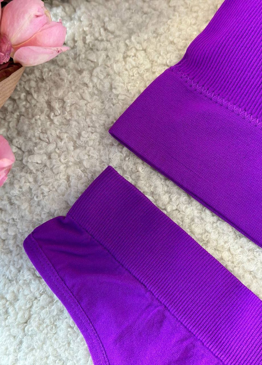 Фиолетовый демисезонный комплект безшовного женского нинего белья No Brand