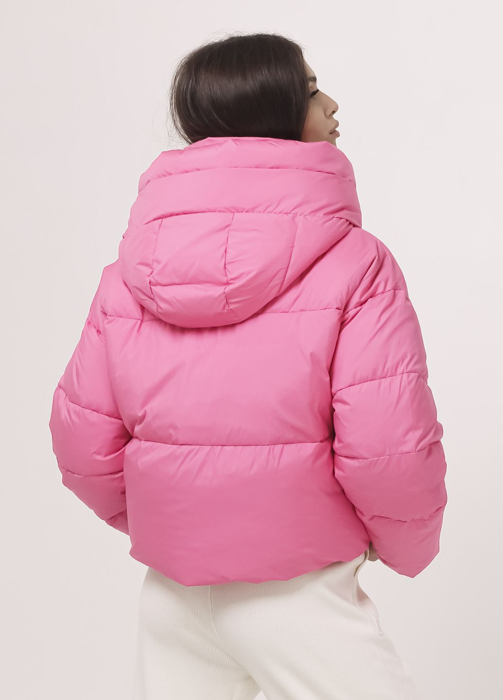 Розовая зимняя куртка зимняя розовая Clasna