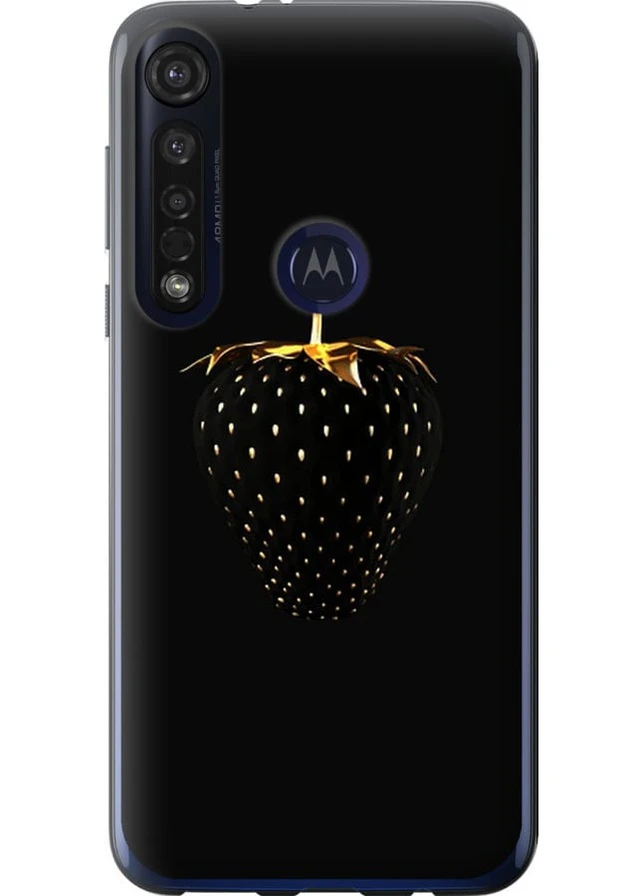 Силіконовий чохол 'Чорна полуниця' для Endorphone Motorola G8 Plus (257954585)