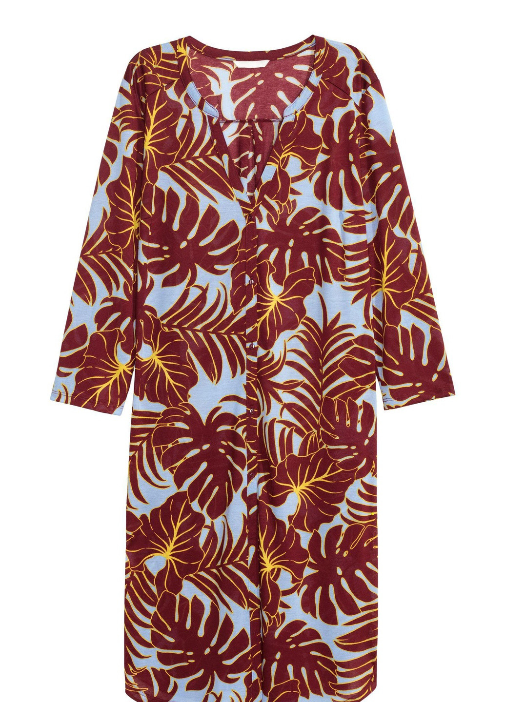 Бордова блуза демісезон,бордовий в кольорові візерунки, H&M