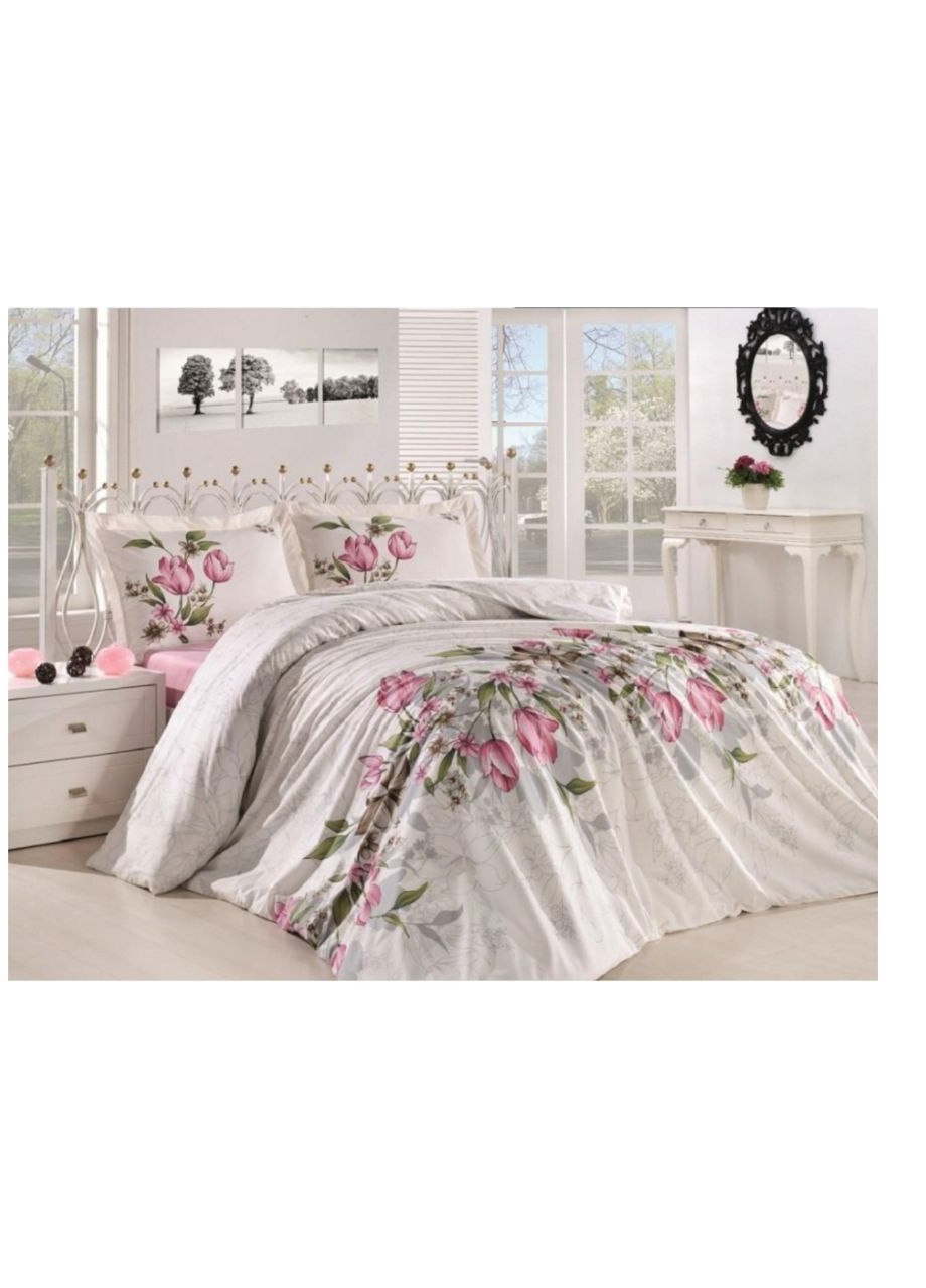 Постельное белье бязь Анжелика розовая двухспальный 180х220 белый No Brand (258565946)
