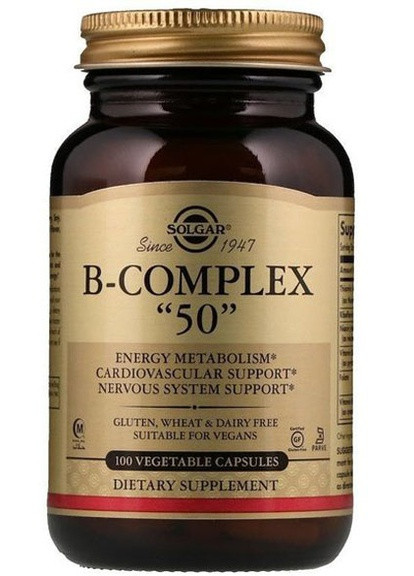 B-Complex "50" 100 Veg Caps Solgar (256725126)