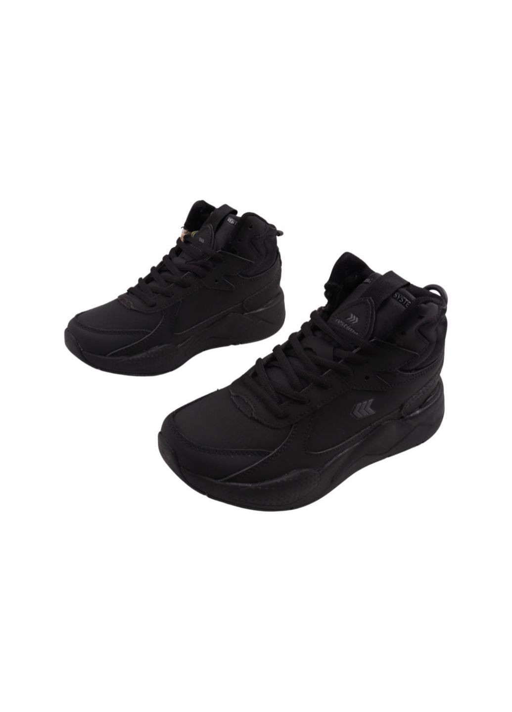 Черные ботинки мужские черные натуральная кожа Restime 220-22DHS