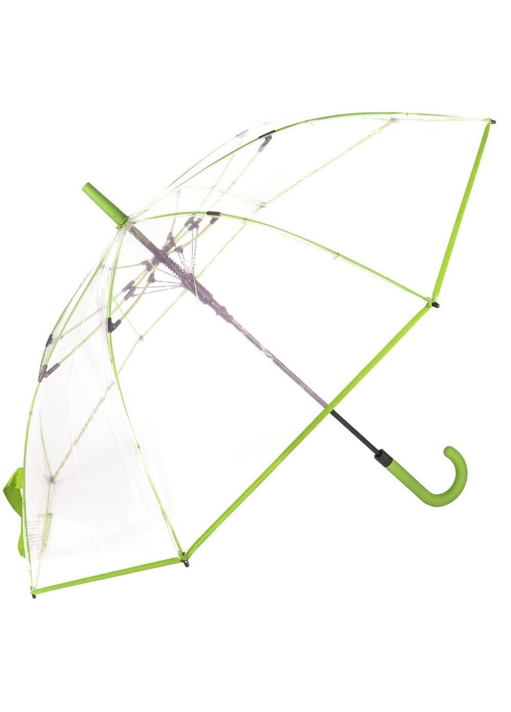 Зонт-трость прозрачный женский полуавтомат Pure 7112-lime FARE (262976100)