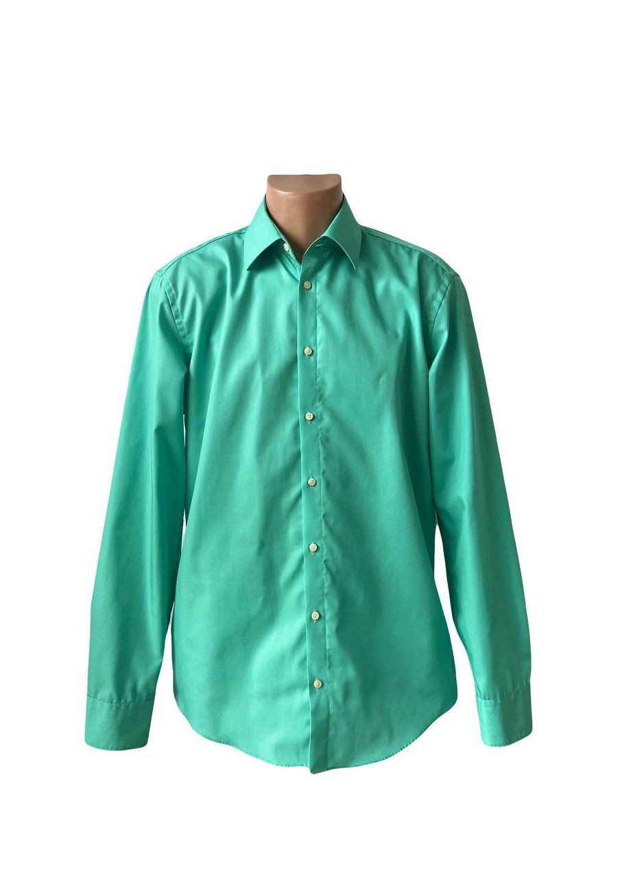 Светло-зеленая кэжуал рубашка однотонная Venti