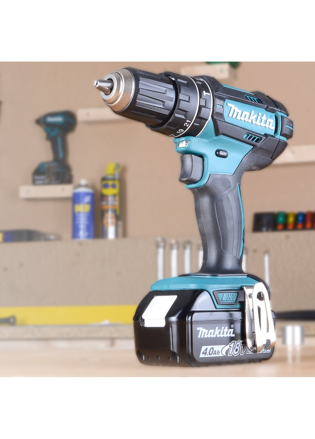 Шуруповерт с ударом аккумуляторный DHP482Z (без аккумулятора) Makita (266423504)