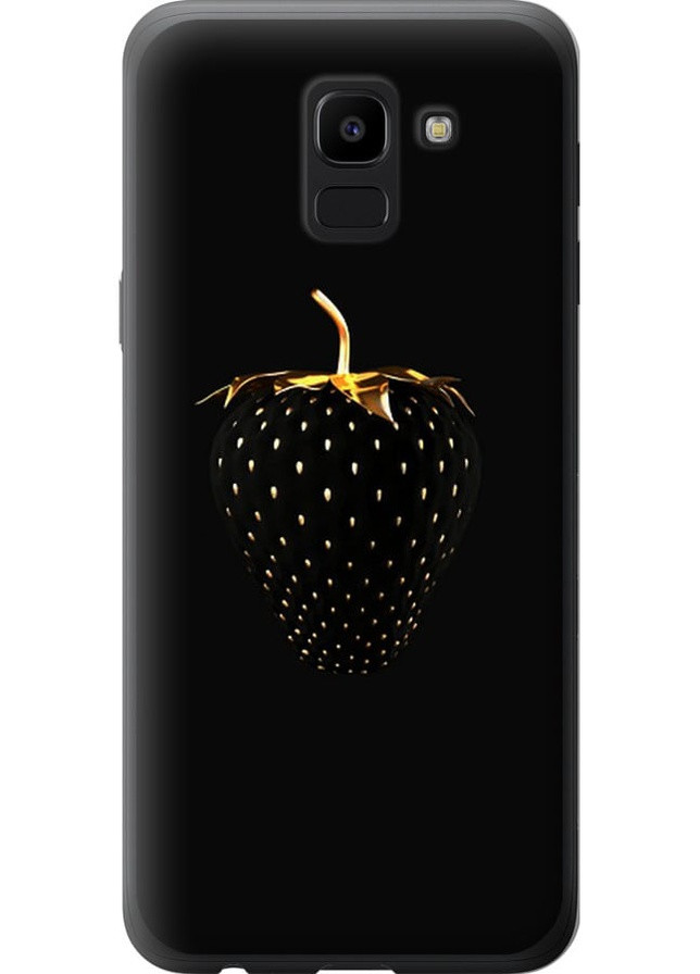 Силиконовый чехол 'Черная клубника' для Endorphone Samsung Galaxy J6 2018 (257954760)