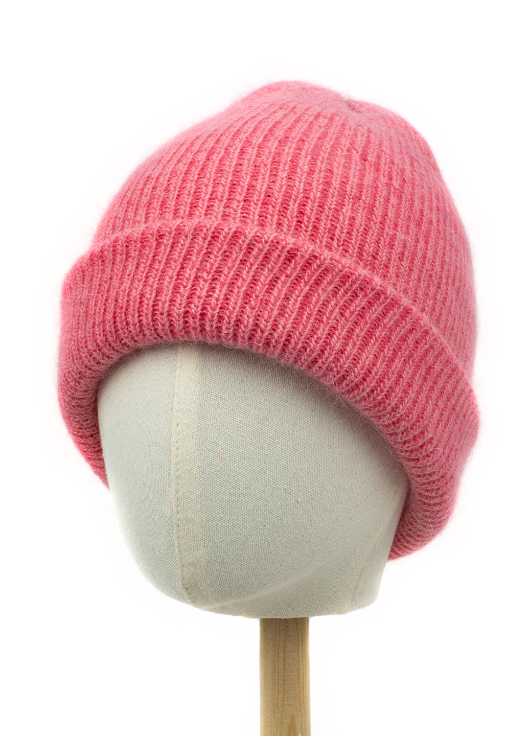 Вязаная шапка из шерсти кролика розовая Corze hc4002 (269342911)