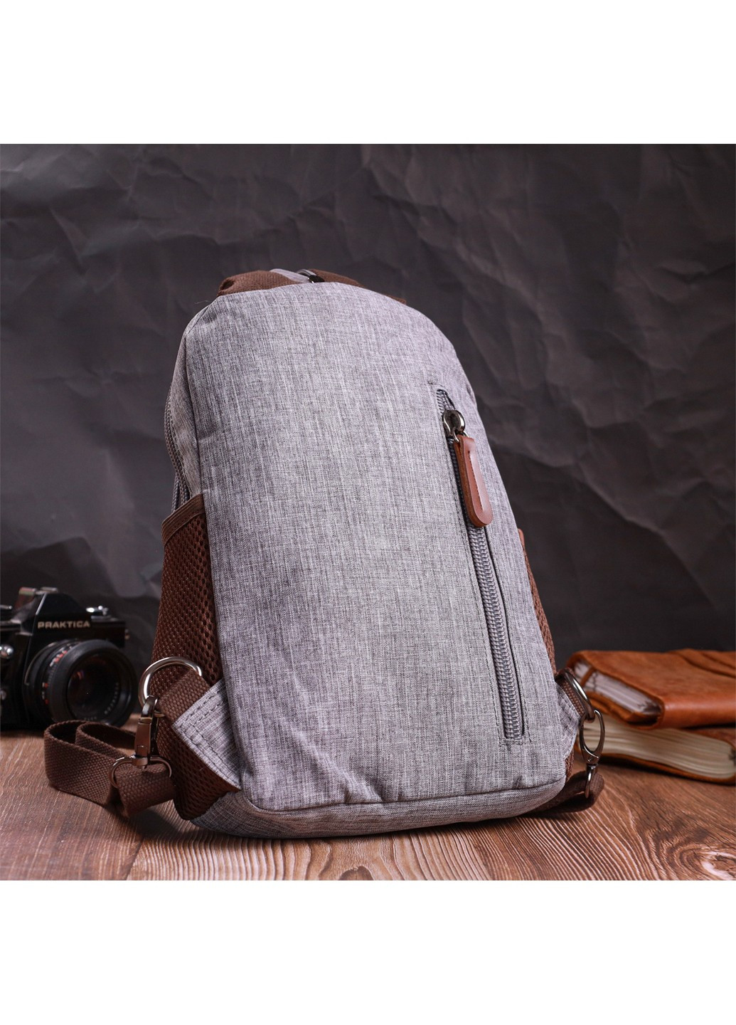 Сучасний рюкзак з поліестру з великою кількістю кишень 22149 Сірий Vintage (267925349)