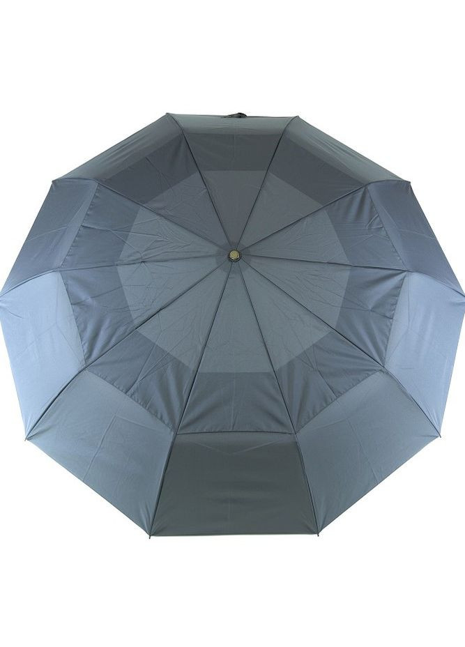 Серый зонт автомат семейный №3236, большой купол с ветровым клапаном, на 10 спиц, прямая деревянная ручка, серый Parachase большой система антиветер (262006890)