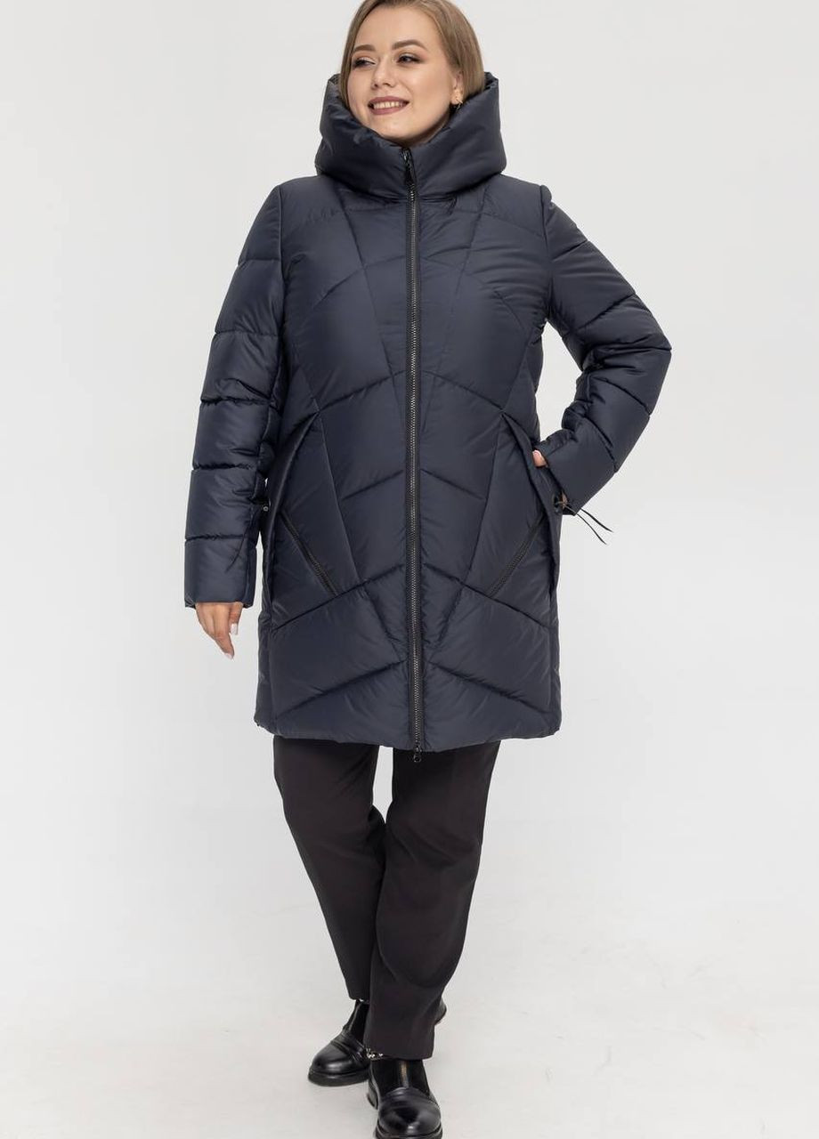 Темно-синя демісезонна демісезонна куртка жіноча великого розміру SK