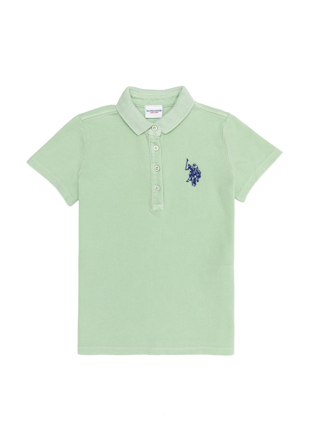Мятная детская футболка-футболка u.s/ polo assn. на девочку для девочки U.S. Polo Assn.