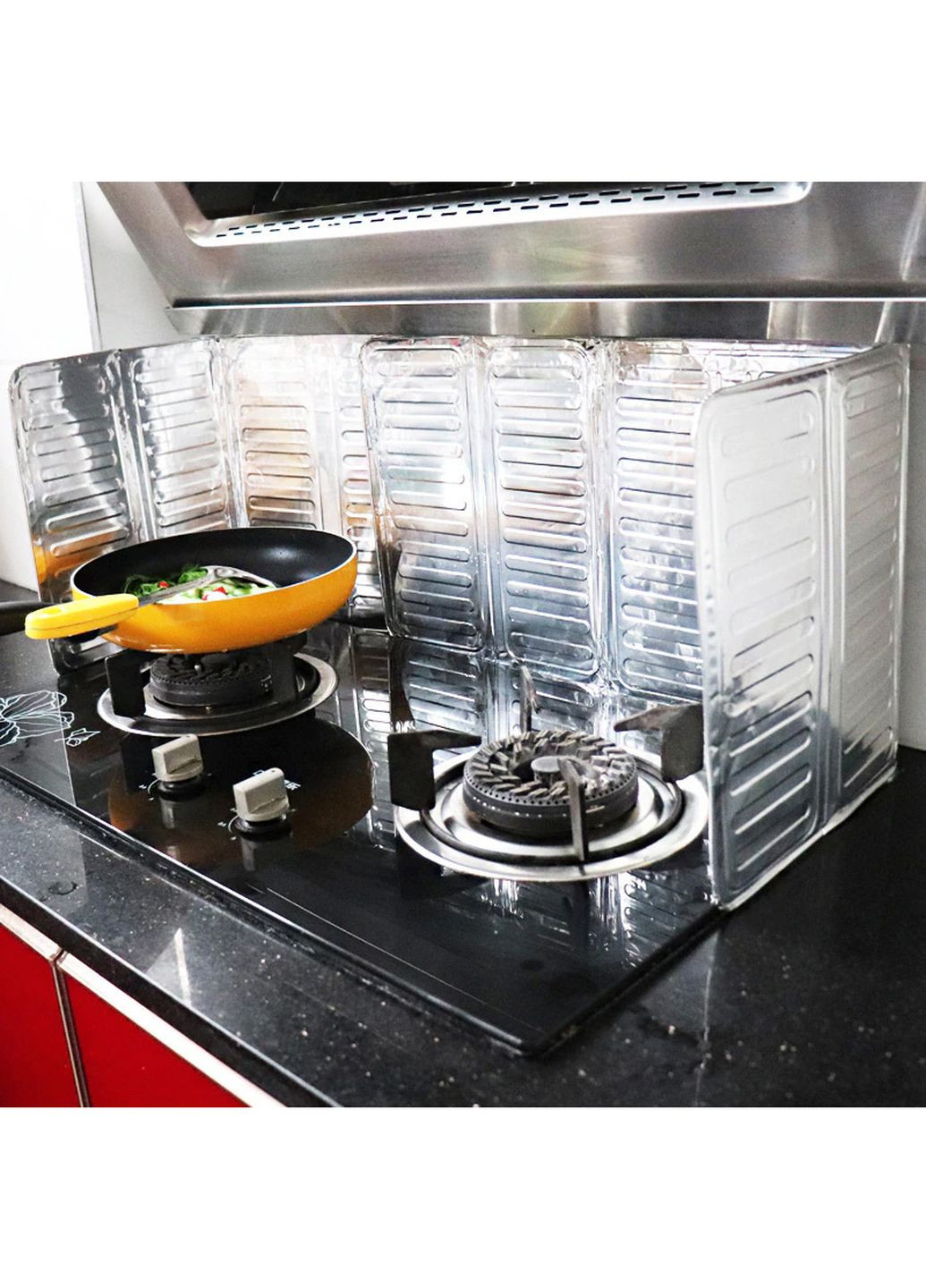 Складной алюминиевый экран для газовой плиты защитный экран от разбрызгивания масла заслонка для сковороды A-Plus (260023490)