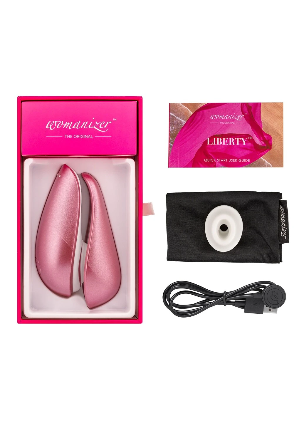Вакуумный клиторальный стимулятор Liberty Pink Womanizer (277237379)