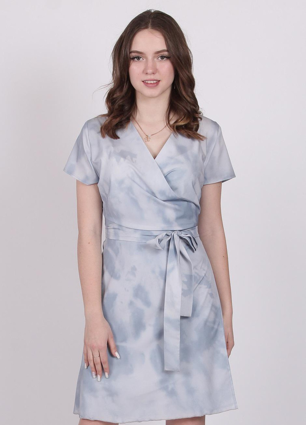 Сиреневое кэжуал платье женское 120 рисунок софт сиреневое Актуаль