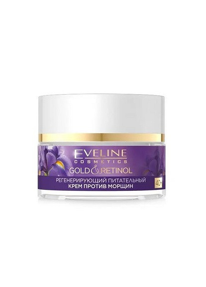 Крем Cosmetics GOLD & RETINOL 40+ проти зморшок регенеруючий живильний 50 мл Eveline (258616046)