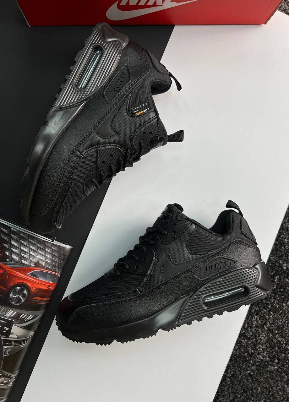 Чорні Осінні кросівки чоловічі, вьетнам Nike Air Max 90 Surplus Black M