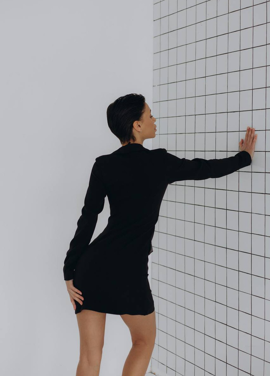 Черное платье Liton однотонное