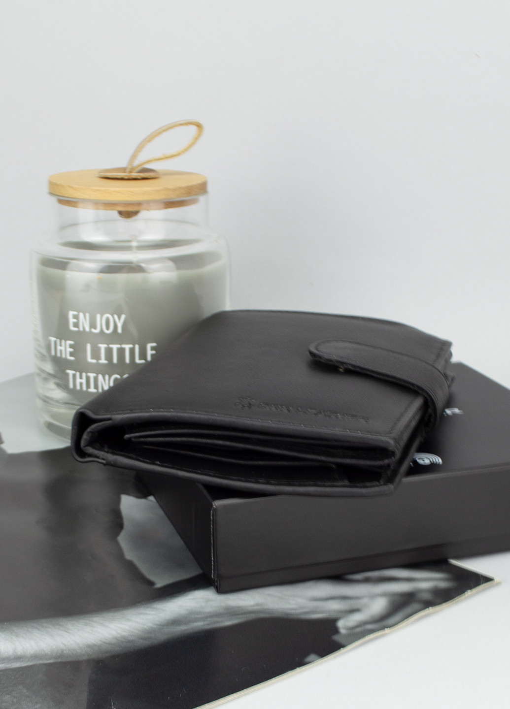 Мужское портмоне кожаное вертикальное N4L-CCF Black DNK (256675970)