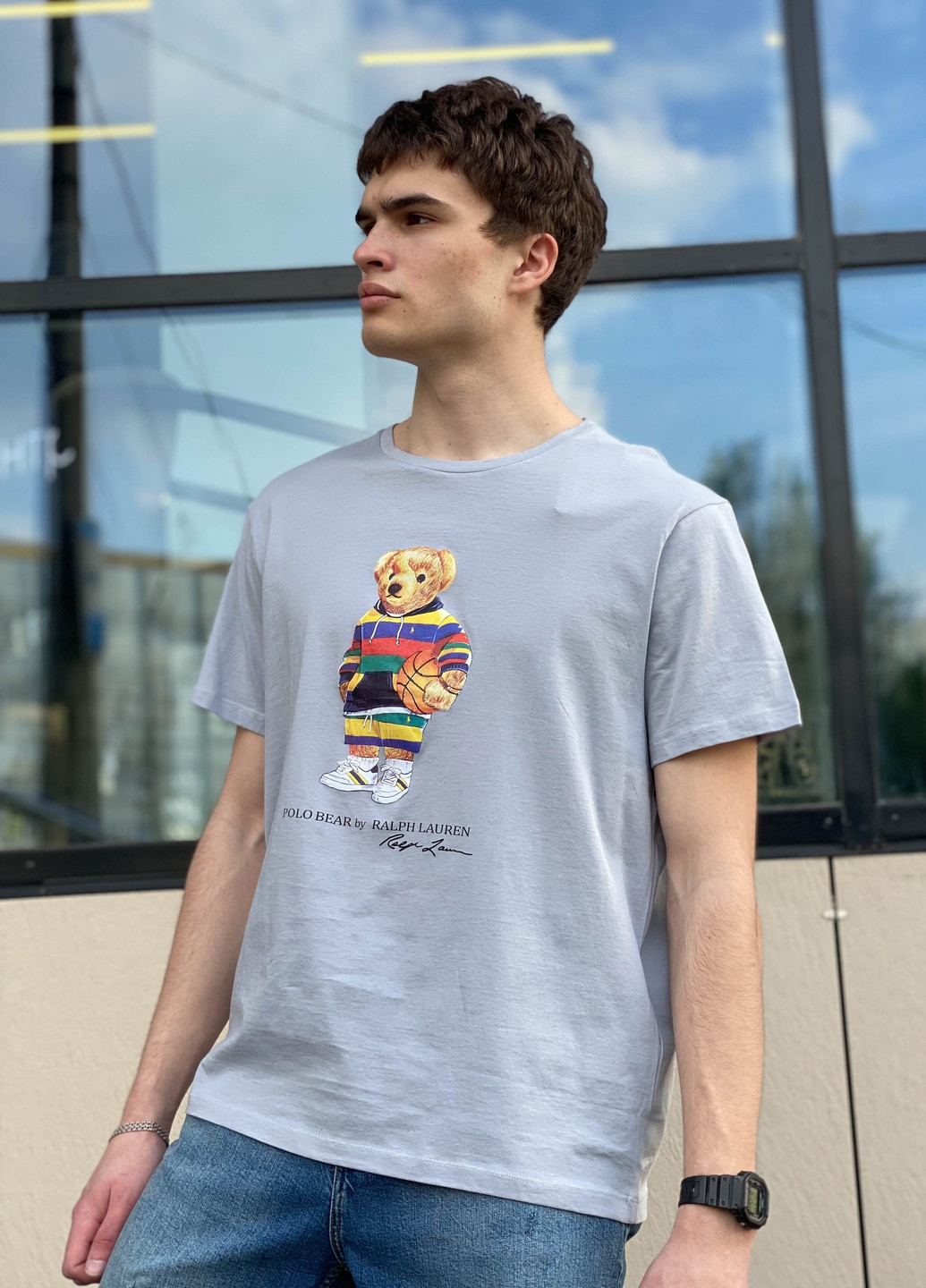 Сіра футболка Ralph Lauren