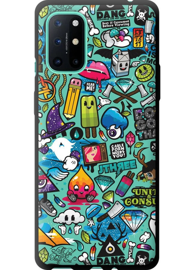 TPU чохол 'Стікер бомбінг 1' для Endorphone OnePlus 8T (257803193)