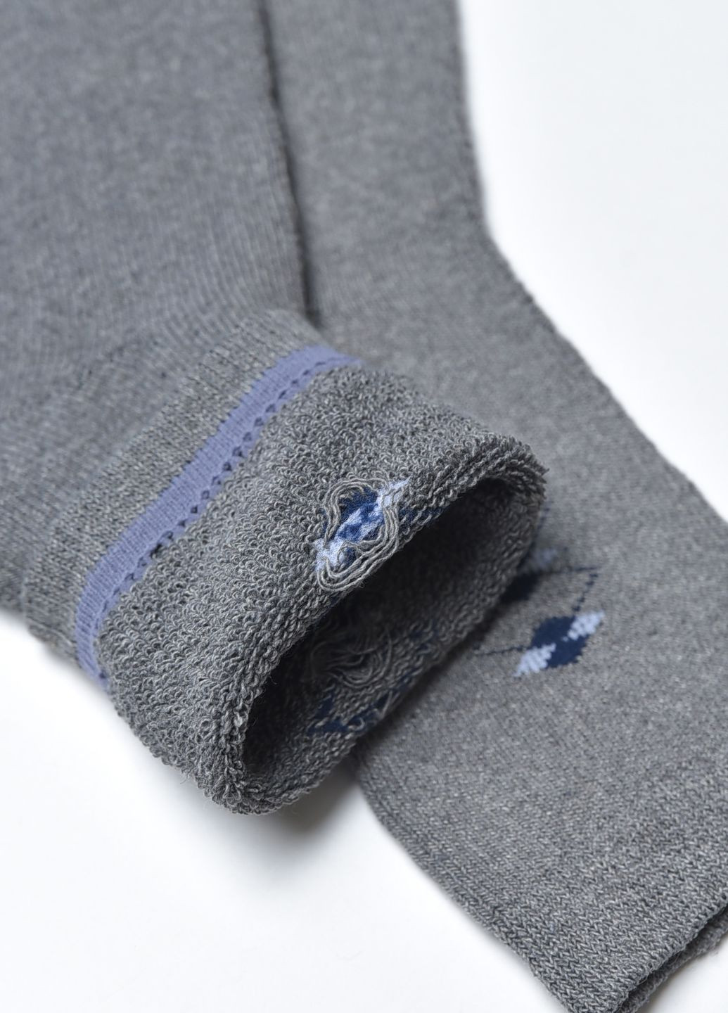 Носки махровые мужские серого цвета размер 40-45 Let's Shop (267167128)