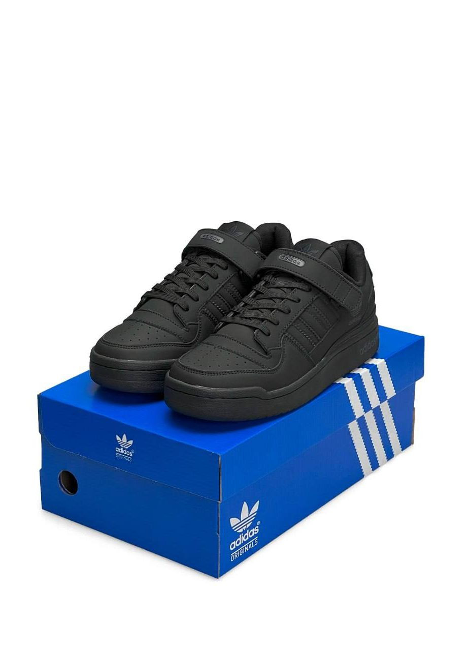 Чорні Осінні кросівки чоловічі, вьетнам adidas Forum 84 Low Black Matte