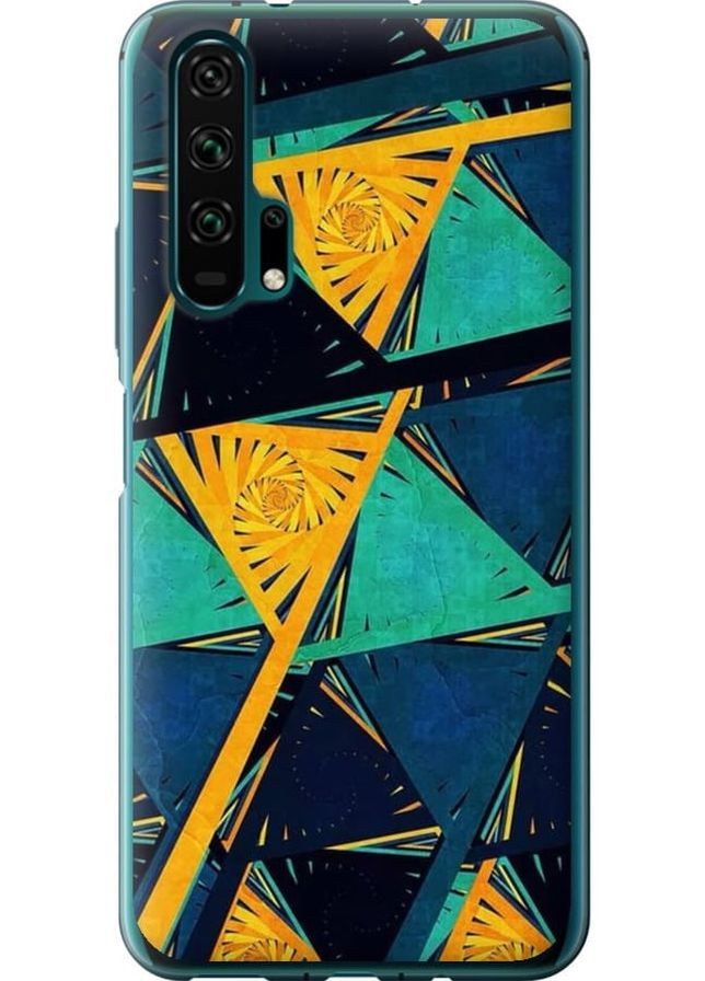 2D пластиковый чехол 'Арт, абстракция, желтый, синий' для Endorphone Huawei Honor 20 Pro (276395994)