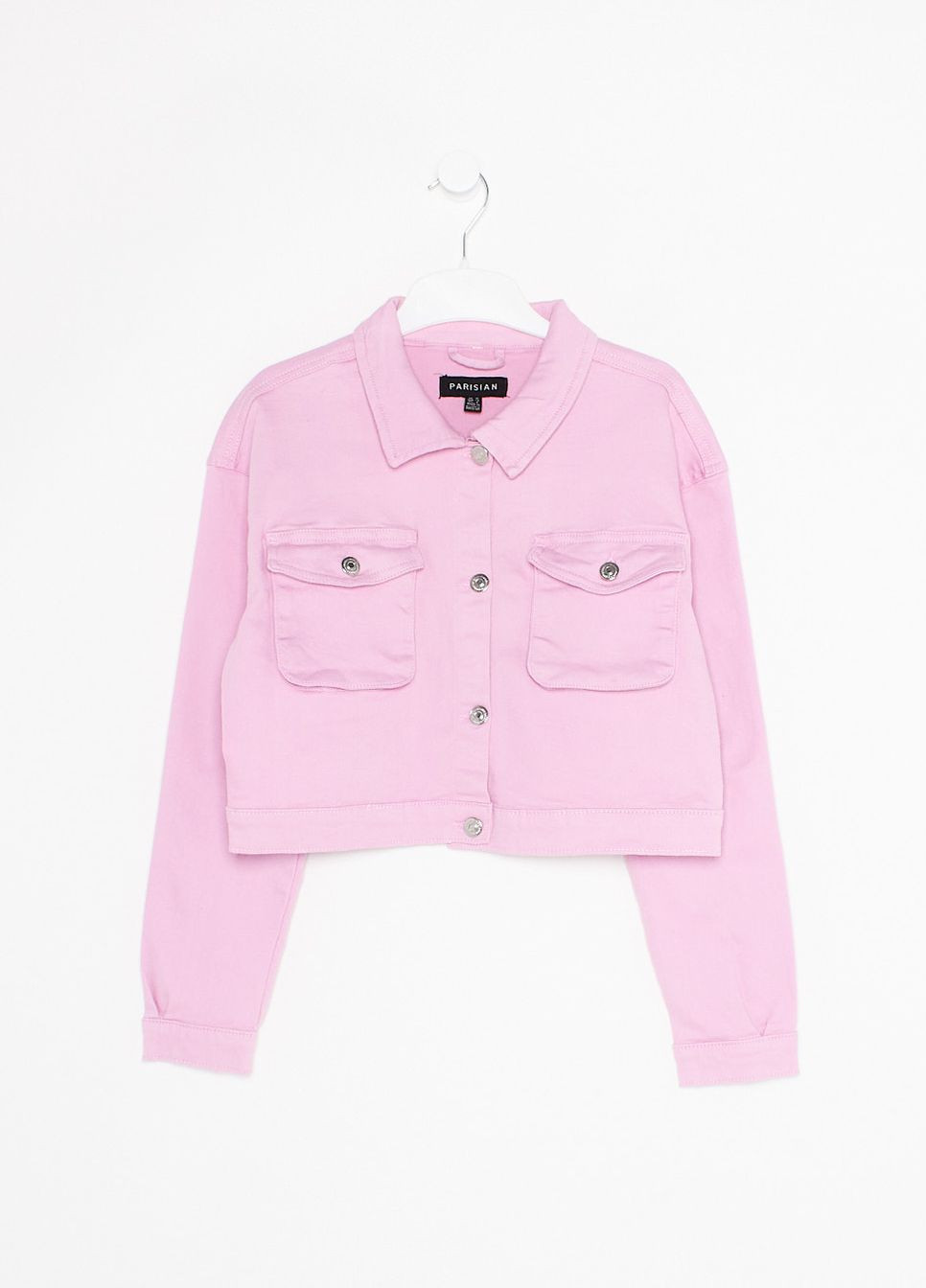 Светло-розовая джинсовая куртка,светло-розовий, Parisian