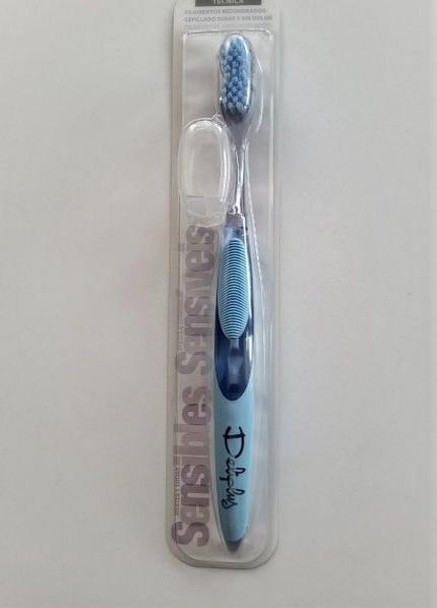 Зубная щетка с Ультрамягкой щетиной для бережной и безболезненной чистки Голубая Sensitive technical Deliplus (259500519)