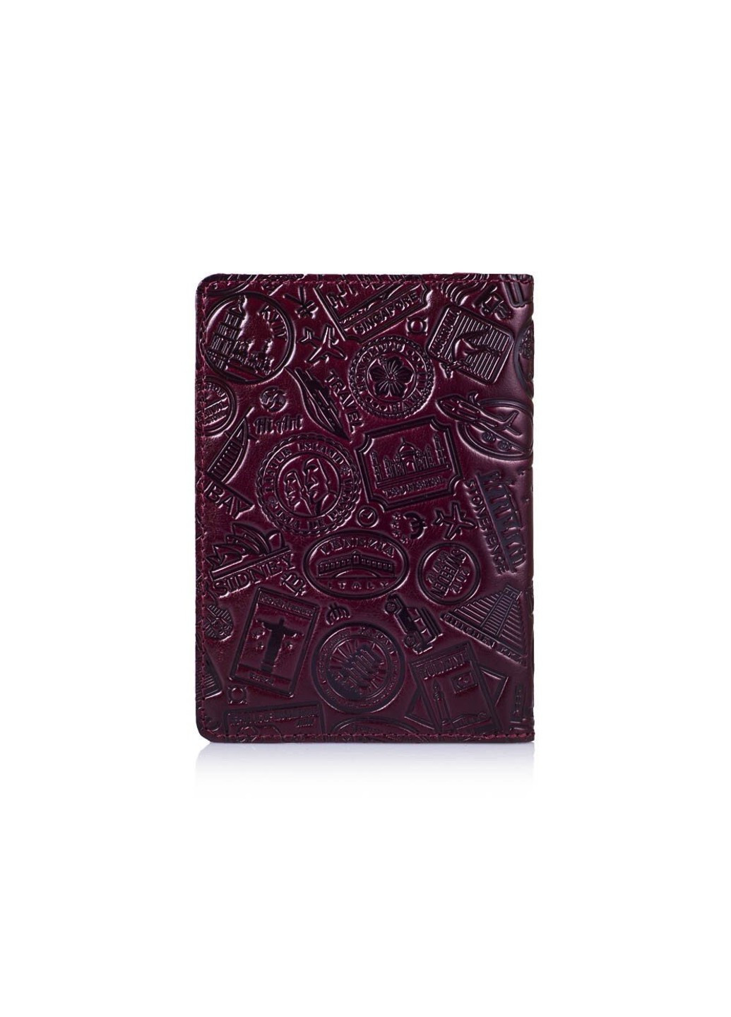 Кожаная обложка на паспорт HiArt PC-01 Let's Go Travel Фиолетовый Hi Art (268371654)