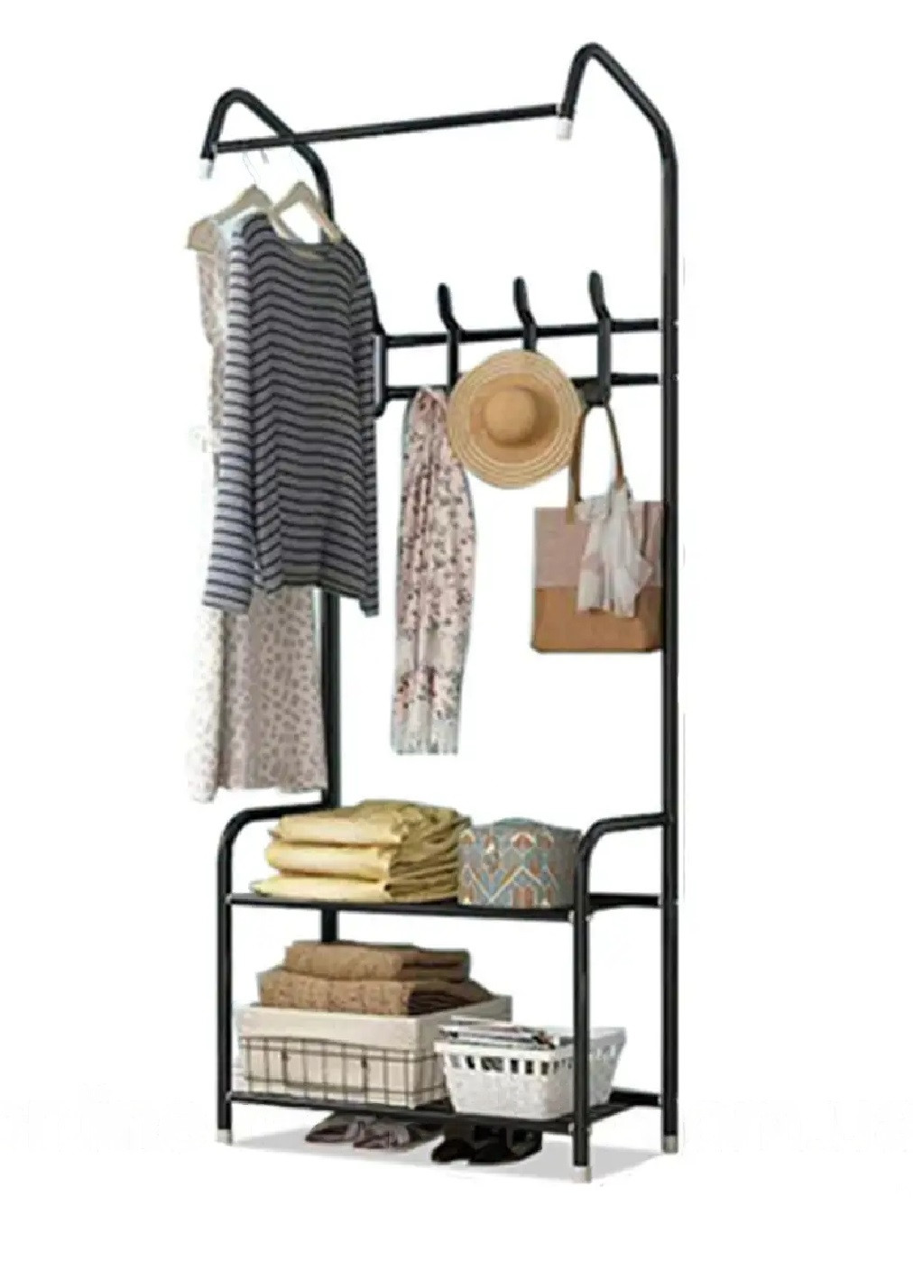 Напольная стойка органайзер держатель вешалка для одежды обуви аксессуаров компактная 170х35х60 см (474132-Prob) Unbranded (257424622)