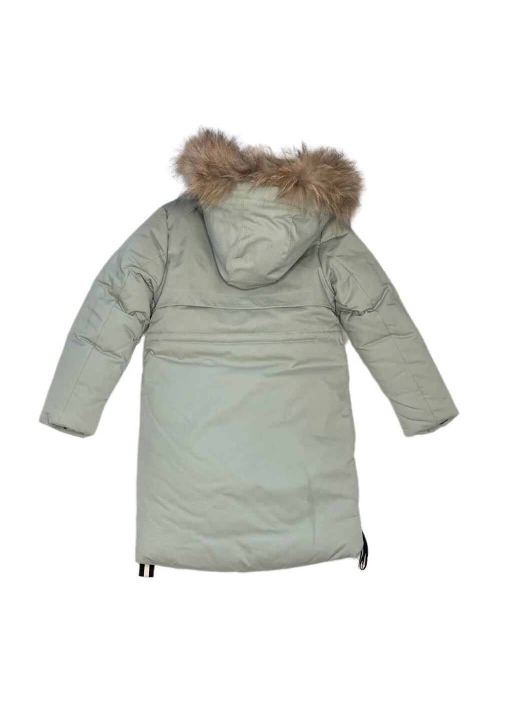 Оливкова пальто зимове для дівчинки Модняшки