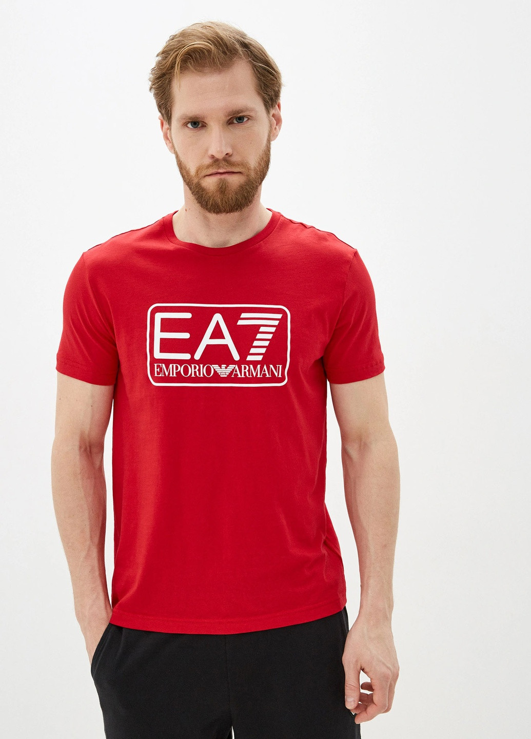 Червона футболка EA7