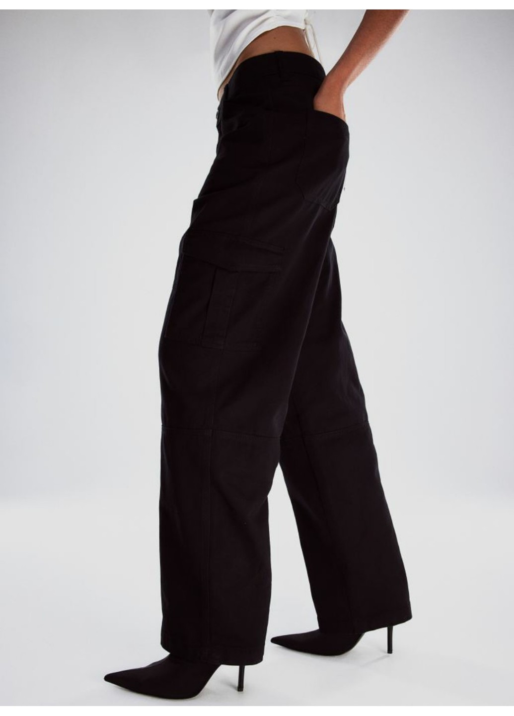 Женские штаны карго (56164) XS Черные H&M (262374510)