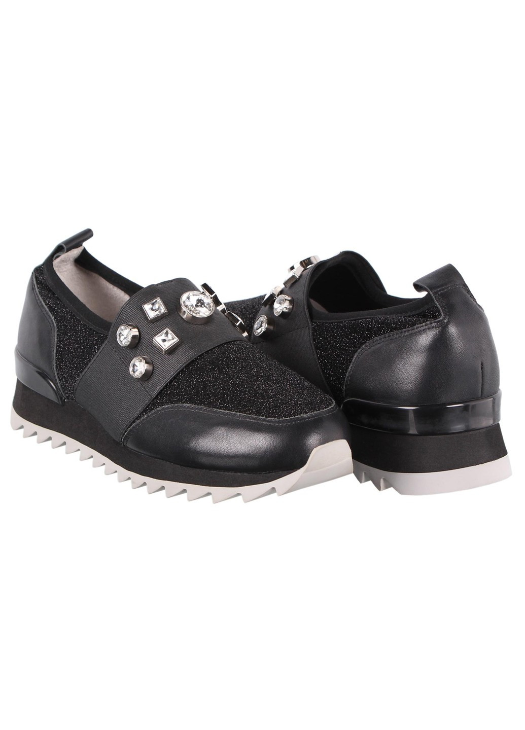 Женские кроссовки 302291 Deenoor чёрные демисезоны (259683151)